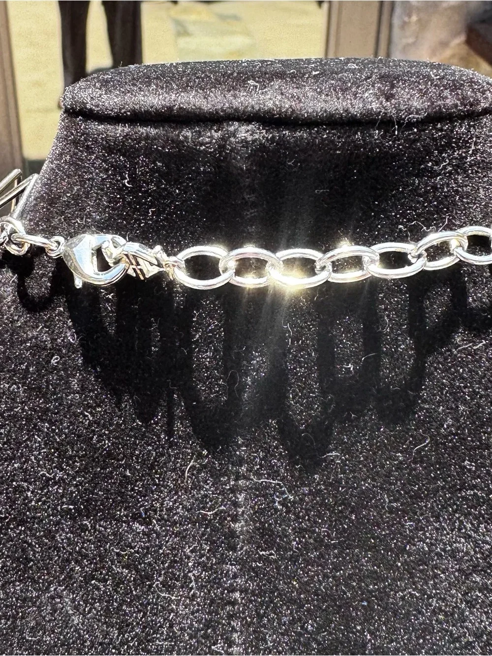 1986 Vintage Geometric Linked Silver Open Cube Necklace